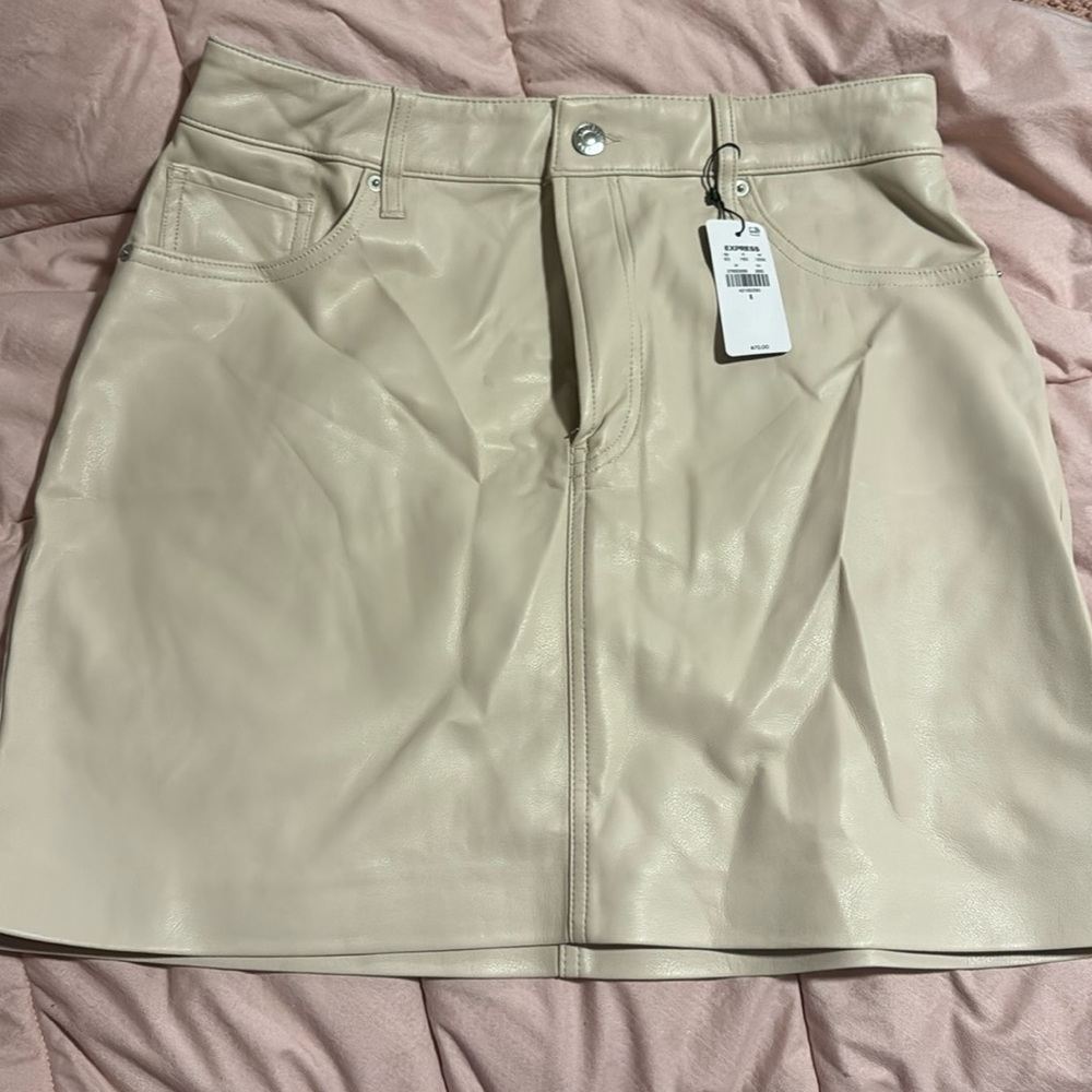 Faux Leather Skirt